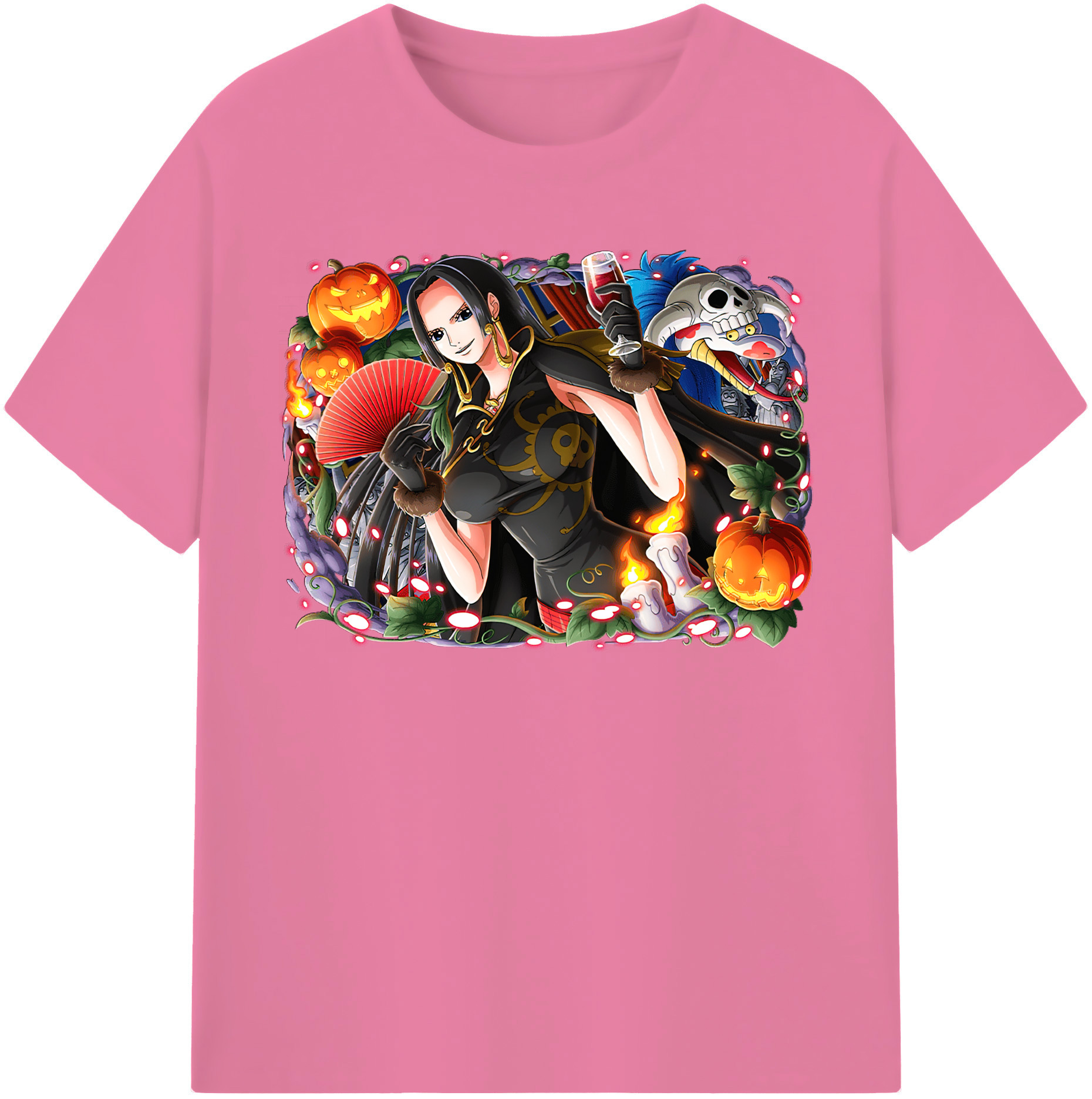 ワンピース ボア・ハンコック ONE PIECE Boa·Hancock 綿100％半袖Tシャツ（フロントプリント）